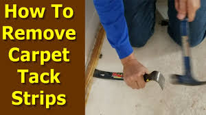 The edges of the carpet pad should go up to the edge of the tack strips. How To Remove Carpet Tack Strips From Concrete Floors Youtube