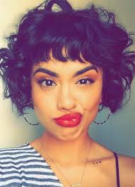 Who says fringes doesn't look good on curly hair. 51 Lovely Short Curly Hairstyles Tips For Healthy Short Curls