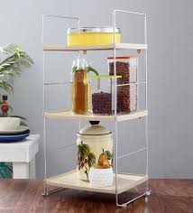 Doozy high grade stainless steel 3 tier bathroom shelf/. Buy Stainless Steel 3 Tier Kitchen Storage Racks By Jvs Online Kitchen Storage Racks Kitchen Racks Discontinued Pepperfry Product