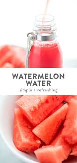 Watermelon Water Recipe Easy 1 Ingredient Rezept Rezepte Wasser Rezepte Essen
