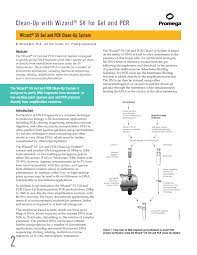 Pdf Clean Up With Wizard Sv For Gel And Pcr