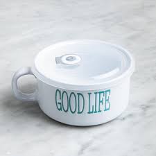 Use the microwave in 30 second intervals. Boston Warehouse Souper Mugs Good Life Stoneware Mug With Lid Kitchen Stuff Plus