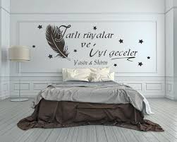 Wandworte gab es schon immer. Turkisches Wandtattoo Mit Namen Furs Schlafzimmer Tatli Ruyalar Ve Iyi Geceler Yatak Odasi Icin Adi 68179