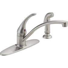 We did not find results for: Delta Foundations Single Handle Standard Kitchen Faucet Side Sprayer Stainless Freshsdg