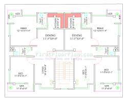 4 bedroom homes are available in many designs , types and size 4 bedroom home is really spacious and is well suited for an average family. Two Units Village House Plan 50 X 40 4 Bedrooms First Floor Plan House Plans And Designs