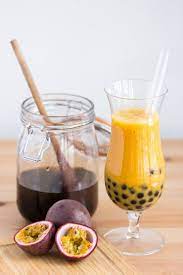 Passionfruit Mango Bubble Tea The Viet Vegan Bubble Tea Recipe Bubble Tea Passion Fruit Tea