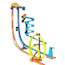 Wall mounted hot wheels track with instructions. Hot Wheels Track Builder Vertical Launch Kit With 3 Configurations Age 5 Walmart Com Walmart Com