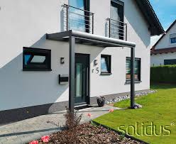 Finden sie die passende säule für ihr haus, garten oder wohnraum. Solidsmart Aluminium Haustur Vordach Mit 8 Mm Klar Oder Milchglas Solidus