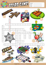 Activities for esl students has over 1,000 activities to help you study english as a second language. Board Games Crossword Puzzle Esl Vocabulary Worksheet