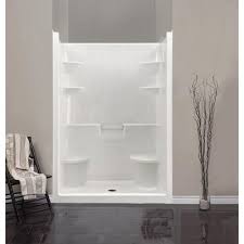 One Piece 5 Foot Shower Mirolin Melrose 5 Acrylic 1 Piece Shower Stall With Dual Seats Shower Stall One Piece Shower Stall One Piece Shower