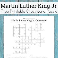 New daily puzzles each and every day! Martin Luther King Jr Crossword Puzzle Free Printable For Kids