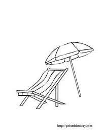 beach chair and parasol could i use for embroidery hummm coloring pages chairs summer coloriage imprimable mignon