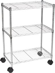 Over 20 years of experience to give you great deals on quality home products and more. Amazon Com Amazon Basics 3 Shelf Heavy Duty Shelving Storage Unit On 2 Wheel Casters Metal Organizer Wire Rack 23 2 L X 13 4 W X 32 75 H Chrome Tools Home Improvement