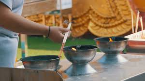 People Light Incense Sticks With Smoke In Buddhist Temple Thailand Pattaya Stock Footage Sticks Smoke Incense People Incense Sticks Incense Light