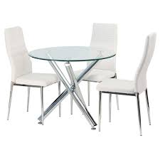 Argos home lido glass round dining table & 4 chairs. Demi 90cm Round Glass Top Dining Table Decofurn Factory Shop Round Glass Dining Room Table Glass Dining Room Table Glass Top Dining Table