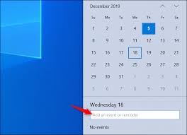 How To Use Your Calendar From Windows 10 S Taskbar Calendar App Online Calendar Calendar Sharing
