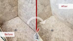 Get rid of dirt, grime and build up with our 9 easy, diy solutions for cleaning your grout A Professional Grout Cleaning Service In Riverton Nj Gave This Porcelain Tile Shower An Incredible New Look