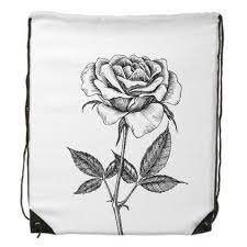 Bring this beauty inside your house by hanging our flower drawings of roses, lilies, peonies and other beautiful flowers. Rose Drawing Drawstring Bag Zazzle Com Rose Drawing Drawings Flower Drawing