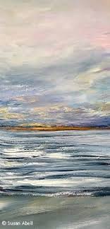 Susan Abell Work Zoom Eternal Light Ii Coastal Painting Southern Artist Blue Clouds