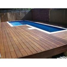 Manufactured from attractive treated lumber, you can paint it, stain it or keep in the natural color. Brown Swimming Pool Wood Decking Rs 495 Square Feet Garnier Ventures Id 19075146691