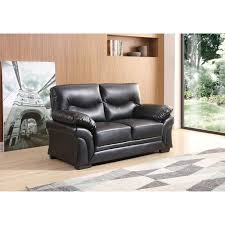 Shop Vince Faux Leather Loveseat Overstock 30271737