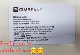 Cimb bank is one of the top 5 largest banks by assets in asean originating from malaysia. Hi Good Afternoon It S Onie Personal Loan Financing Facebook