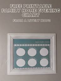 free printable family home evening chart family home