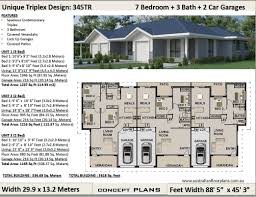 Our dear friends, we are pleased to welcome you in our rubric library blocks in dwg format. 3618sq Foot Or 336 M2 7 Bedrooms Triplex Design 3x 2x 2 Etsy House Plans Australia Duplex House Plans Affordable House Plans