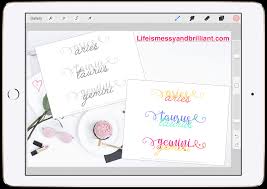 names of the zodiac signs hand lettering practice worksheets