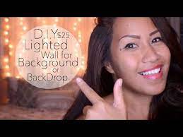 Maybe you would like to learn more about one of these? Diy 25 Lighted Wall Background Backdrop Diy Photo Backdrop Diy Backdrop Youtube Channel Ideas