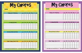 free printable chore charts for kids fab n free