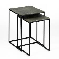With outdoor tables and chairs that withstand the elements, it's easy to serve dinner outside. Dado Side Table Set Metal Stand Aluminium Tabletop Sandcasting Black Tabletop Graphite Finish 35 5 X 35 5 Cm H 48 Cm