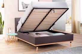 lit coffre eva gris fonce en 2021 lit coffre deco chambre parentale moderne lit