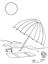Beach Vacation A Kids Drawing Of Beach Umbrella Coloring Page Drawing For Kids Line Drawing Umbrella Coloring Page