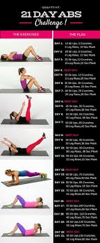 21 Day Abs Challenge Health Hair And Beauty Workout