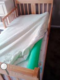 Use A Pool Noodle To Keep Your Toddler From Falling Out Of Bed What A Great Idea Diy Toddler Bed Bed Rails For Toddlers Toddler Rooms
