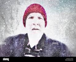 Old man shoveling snow hi-res stock photography and images