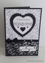 Black And White Birthday Cards 12 A4 Two Hearts Backing Papers On Craftsuprint Created By Katrina Mills I Used The 2 Black Husband Birthday Card Cool Birthday Cards Birthday Cards For Men