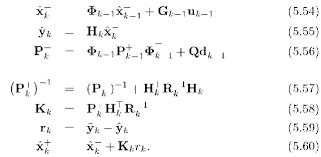 Kalman Filter Derivation Summary Gps