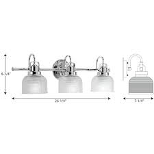 Check spelling or type a new query. Archie Collection Three Light Polished Chrome Clear Double Prismatic Glass Coastal Bath Vanity Light P2992 15 Progress Lighting