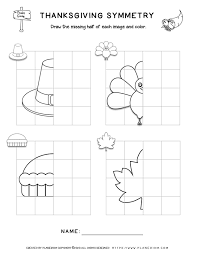 Worksheets2020 Thanksgiving Symmetry Drawing In 2020