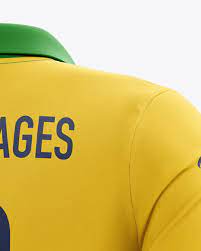 Download Men S Full Soccer Kit With Open Collar Mockup Hero Back Shot In Apparel Mockups On Yellow Images Object Mockups