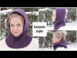 Orgu Iki Parcadan Cok Kolay Kapusonlu Kaskol Kolay Orgu Modelleri Figen Ararat Youtube Orgu Krose Sapka Tig Isleri