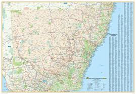 This map example shows wales cities and towns, and 8 preserved counties: New South Wales State Map