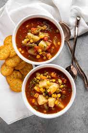 Soup from scratch requires making stock from bones, chopping vegetables and an all day simmer. Easy Vegetable Soup The Salty Marshmallow