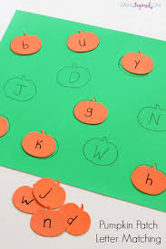You can customize their difficulty based on your child's ability and age level. Pumpkin Patch Letter Matching