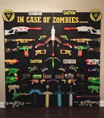 Space out 2 pegs at approximately the same length as the nerf gun and hang the gun over the pegs. Behold 13 Clever Nerf Gun Storage Ideas Mum Central