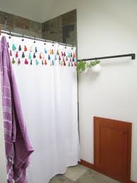 Black And White Shower Curtain With Tassels Tassels Red House West New Bathroom Ideas Pink Curtains Curtains