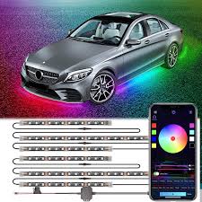 They can be mounted under the vehicle frame, engine bar, grill, trunk and etc. Amazon Com Waytolight Car Underglow Lights With Welcome And Auto Open Function 6pcs Bluetooth Underglow Kit For Cars With Dream Color App Control Waterproof 324 Leds Neon Underglow Lights Kit For Suvs Automotive
