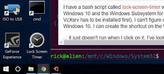 Bash Windows Subsystem For Linux Desktop Shortcut To Gui Ask Ubuntu